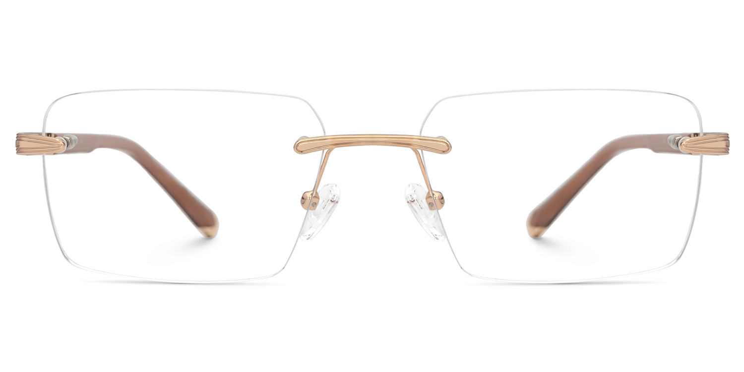 Savitrie Rectangle Brown Glasses0