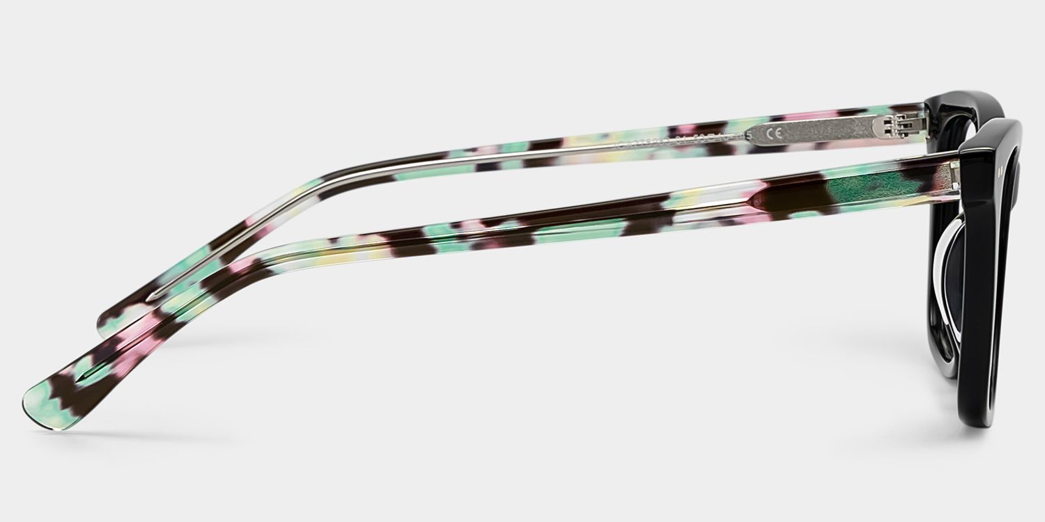 Layla Black Square Nature Eyewear for Woman | ZEELOOL4