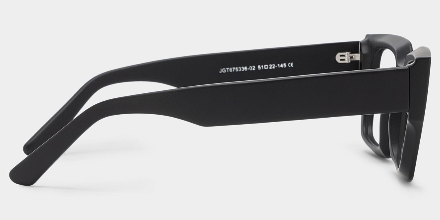 Black TR90 Rectangle Eyeglasses- Garza3
