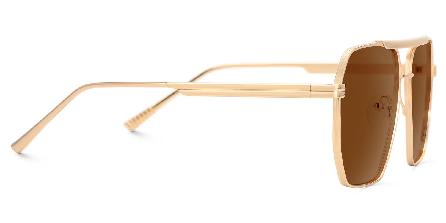 Quintero Aviator Brown Full Rim Sunglasses | ZEELOOL UK2