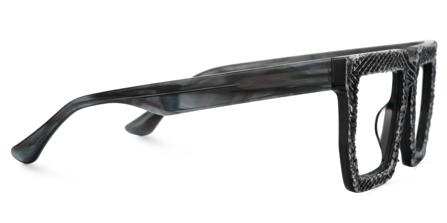 Rectangle Daniela Denim Black Glasses Deals | ZEELOOL UK2