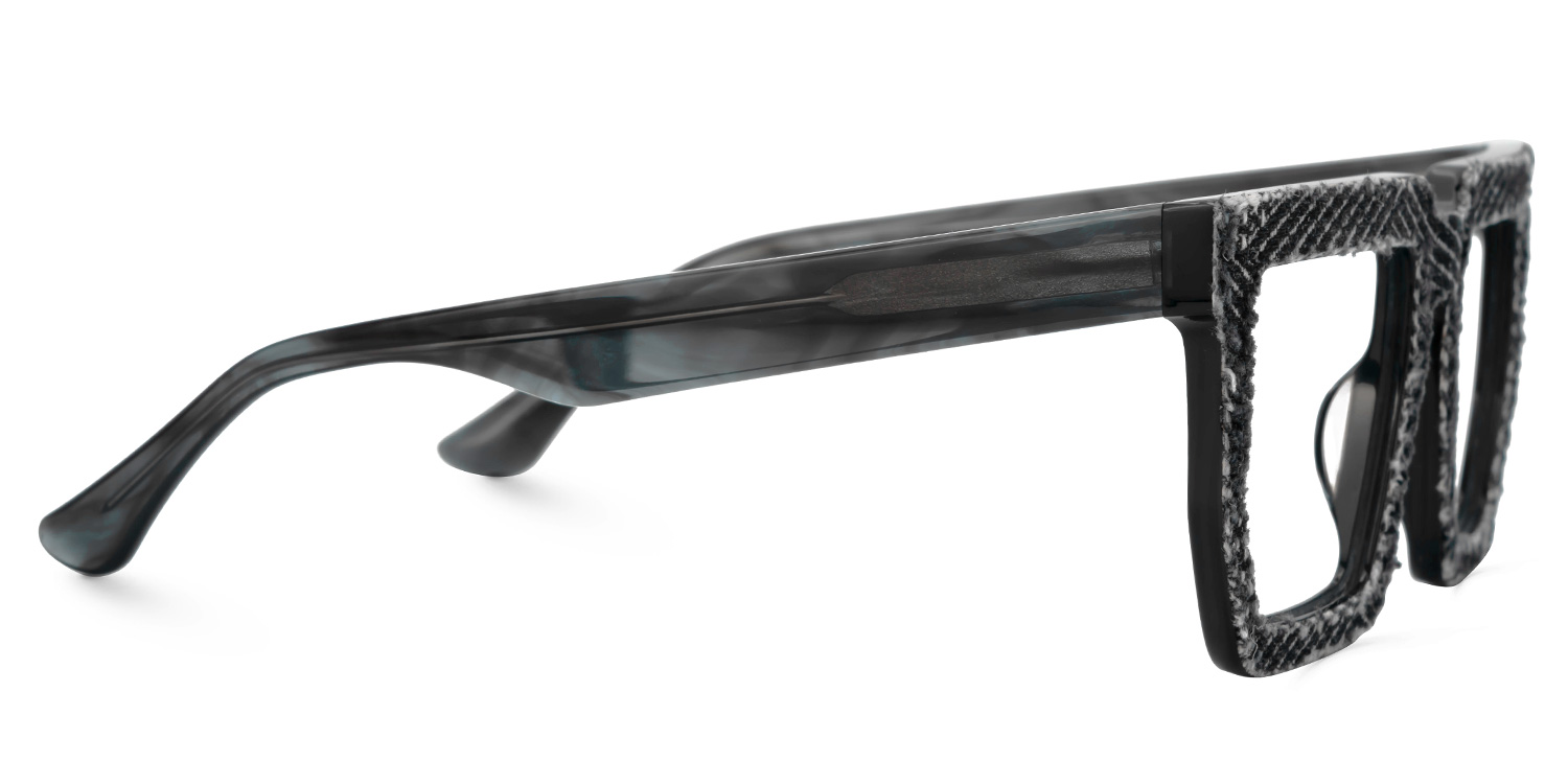 Rectangle Daniela Denim Black Glasses Deals | ZEELOOL UK2