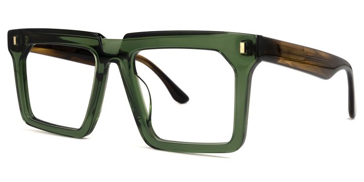 Moreland Green Rectangle Glasses