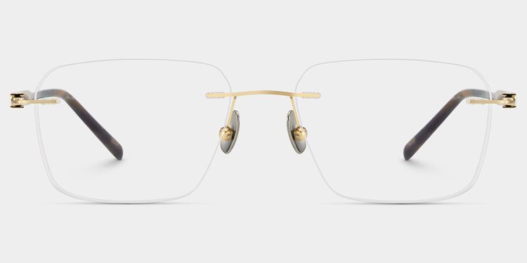 Claire Rectangle Gold Glasses