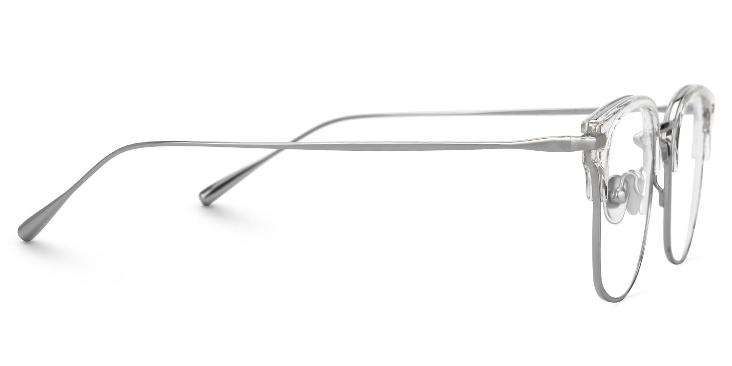 Mecca Clear Eyeglasses with Browline Shape | ZEELOOL UK2