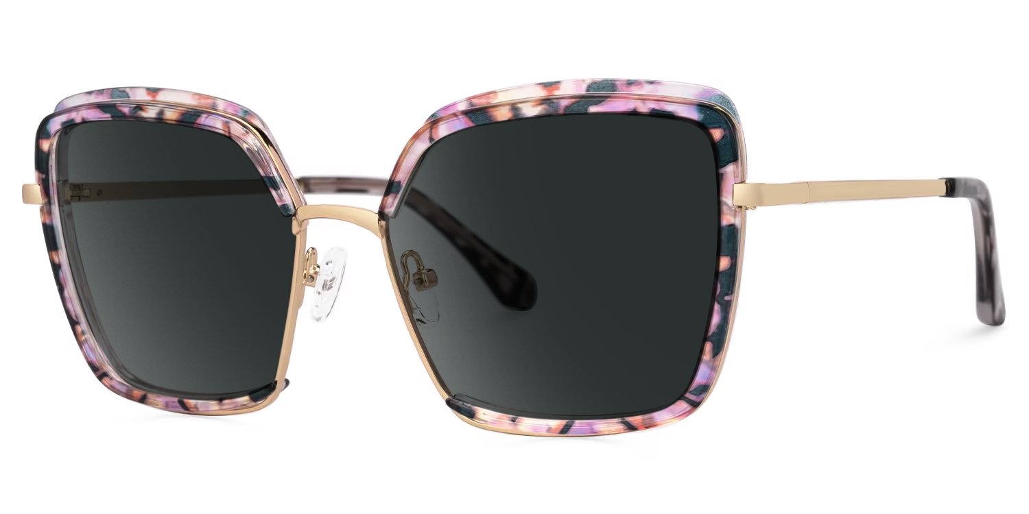Cordaro Square Pink-Floral Glasses