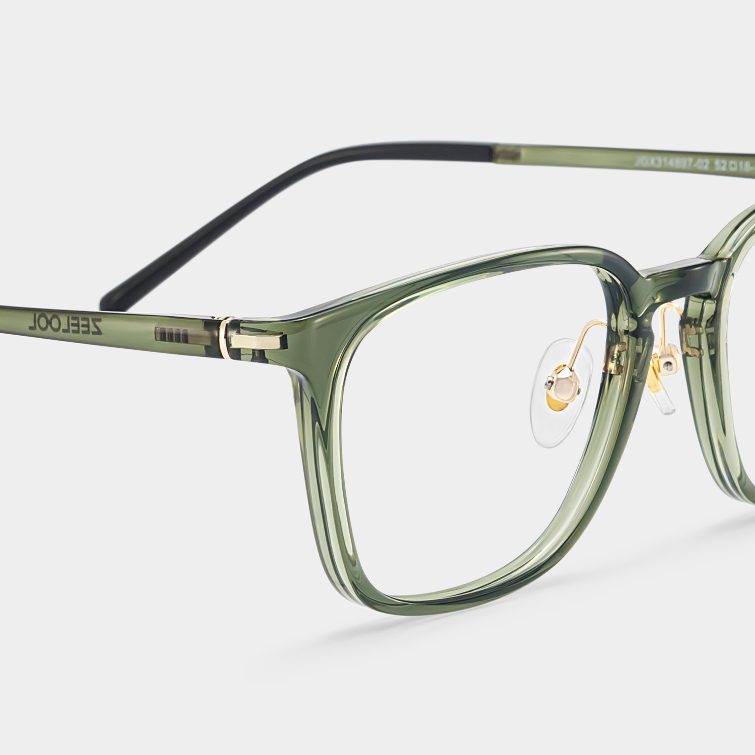 Lily Rectangle Green Glasses5