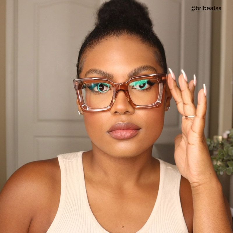 Lobo Square Beige Eyeglasses & Glasses Frames6