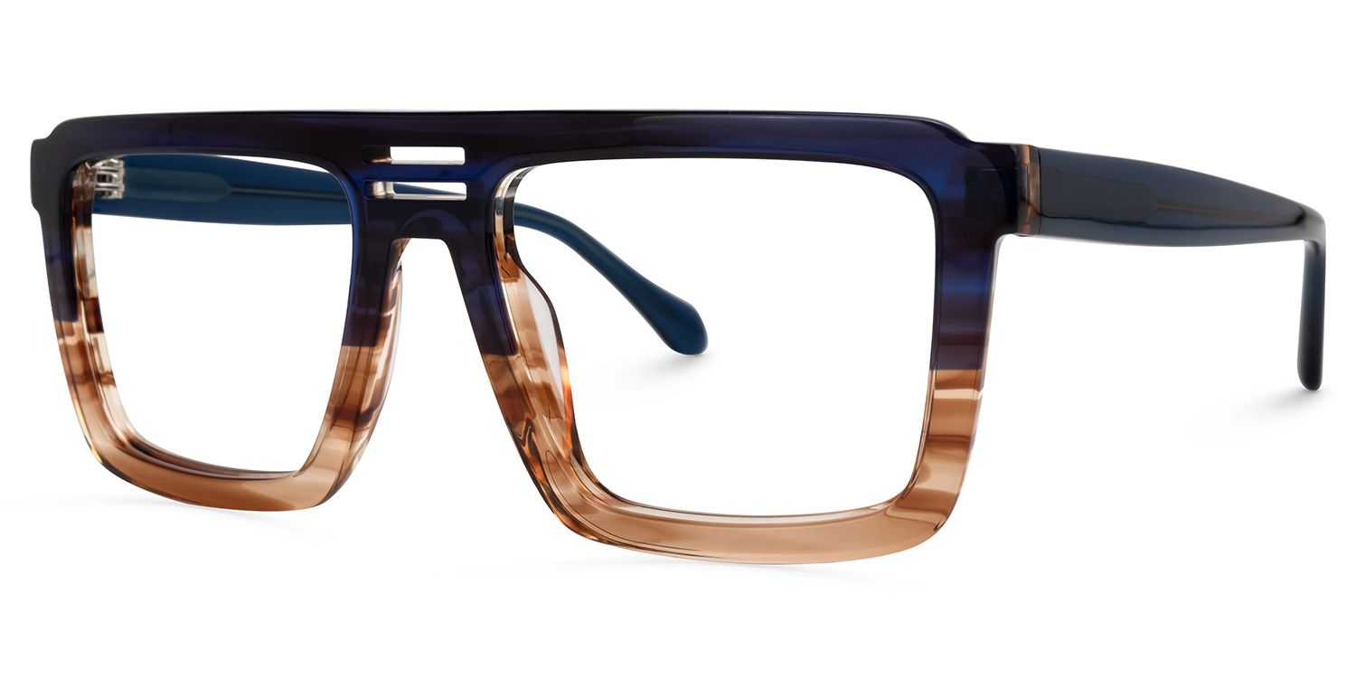 Yamilex Square Two-Tone Glasses | ZEELOOL UK1