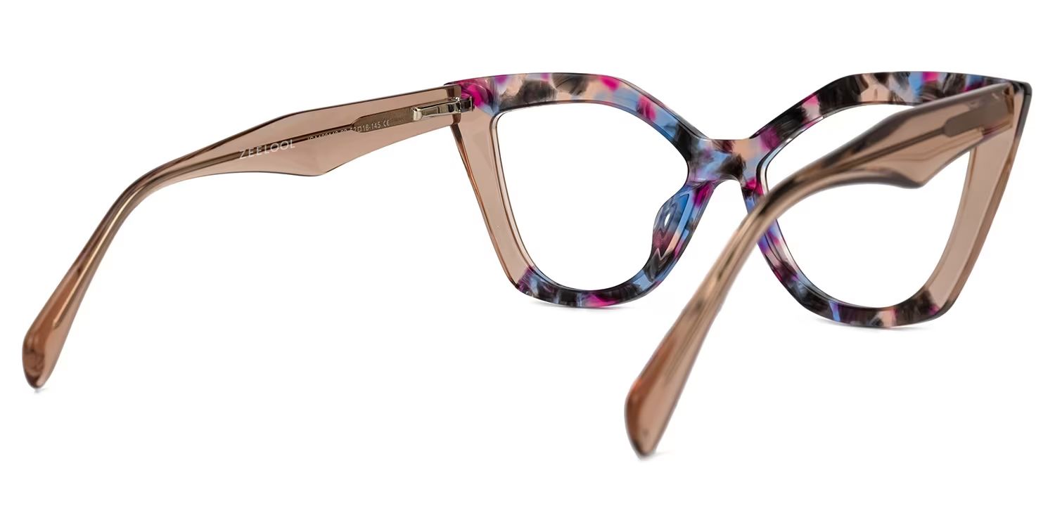 Nolia Cat-eye Floral Eyeglasses and Frames Glasses3