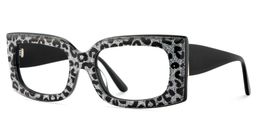 Orduno Rectangle Gray Leopard Glasses3