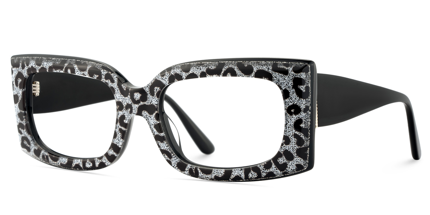 Orduno Rectangle Gray Leopard Glasses3