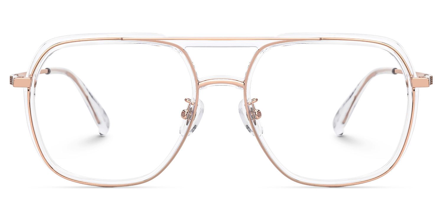 Clear Vergie Aviator Frame Eyeglasses | ZEELOOL UK0