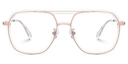 Vergie Aviator Clear Glasses0