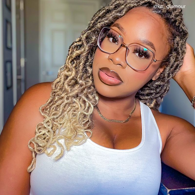 Payton Geometric Beige Frame Glasses | ZEELOOL UK5