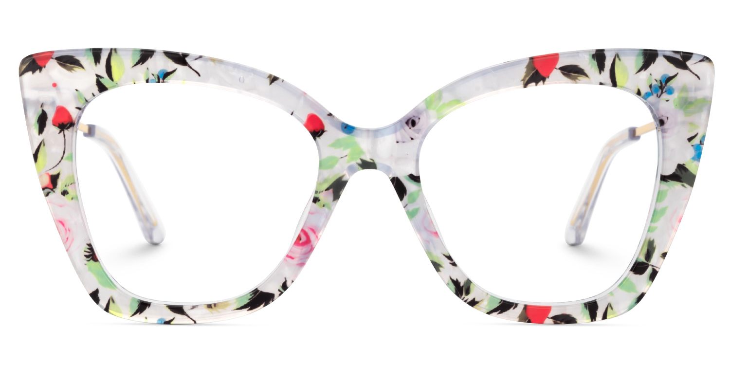 Rivas Designer Eyeglasses in Butterfly Floral Frame0