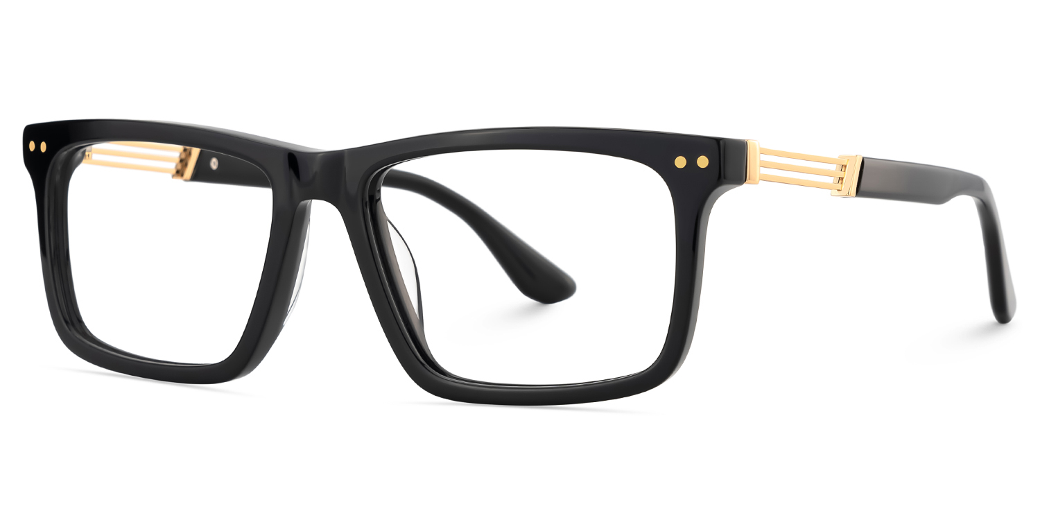 Emerson Eyeglasses in Rectangle Black Frame | ZEELOOL UK3