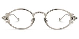 Serena Oval Silver Glasses0