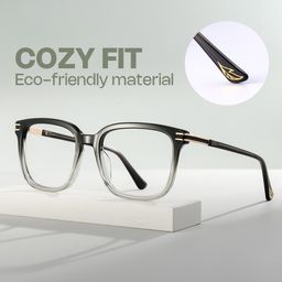 Kenny Square Gray-Clear Glasses0