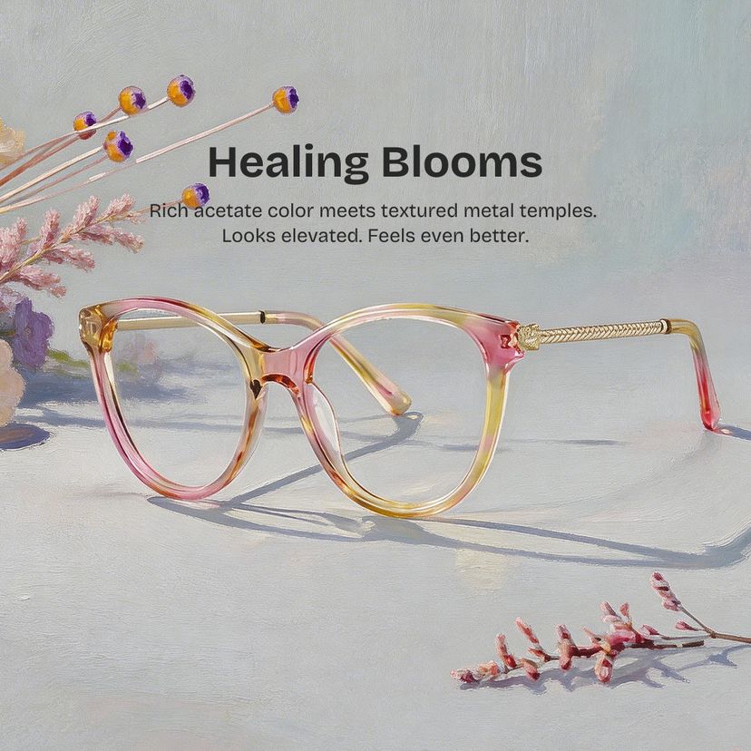 Eli Floral Round Glasses