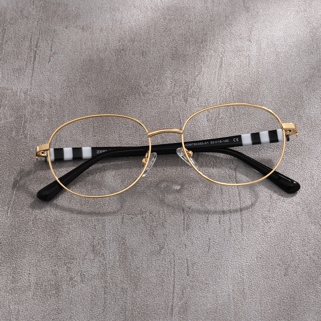Willa Oval Gold Glasses0