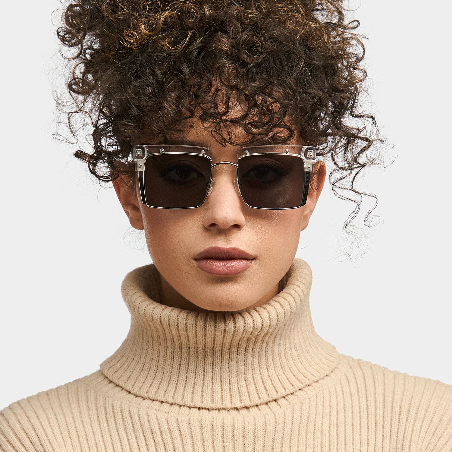 Kiana Square Clear Frame Sunglasses | ZEELOOL UK0