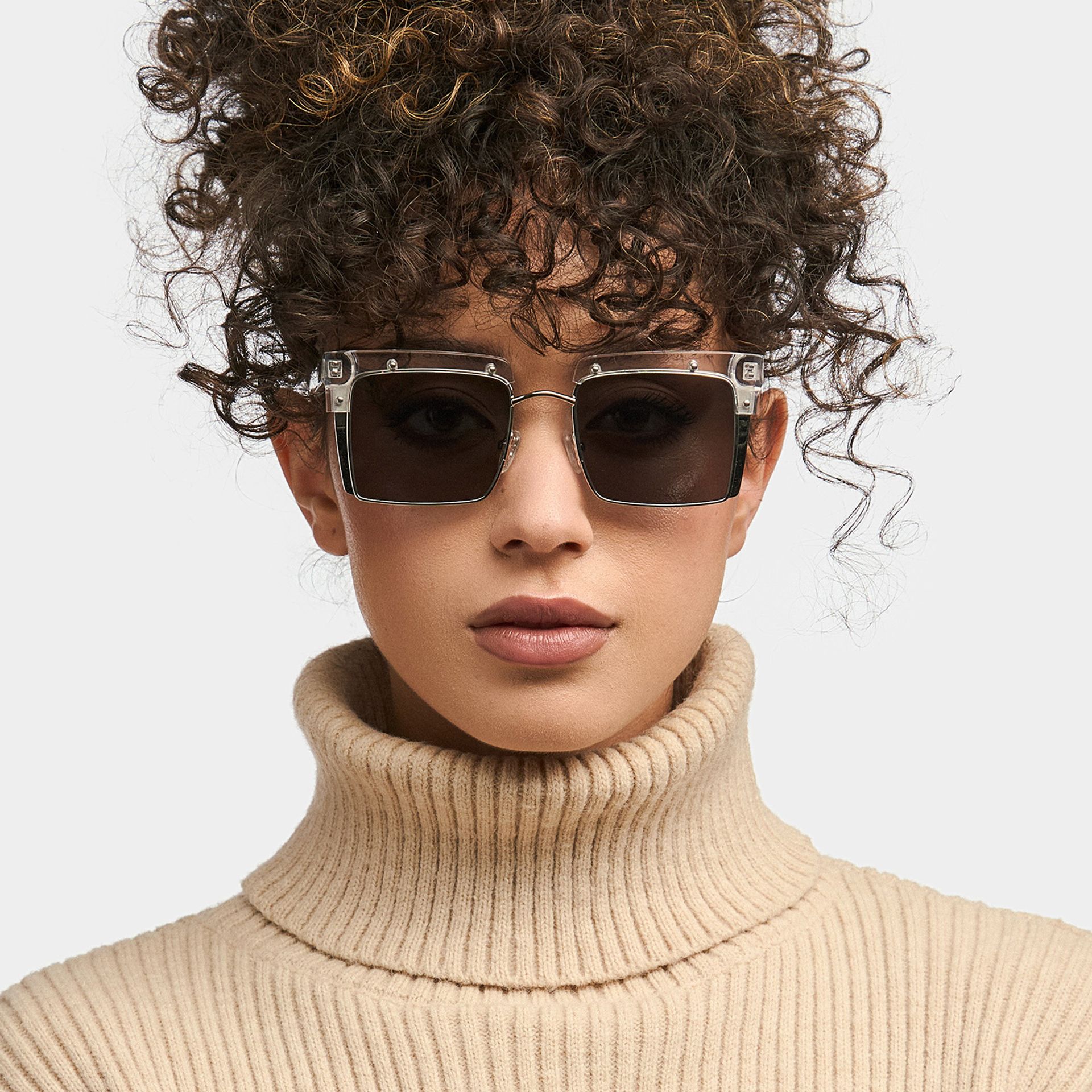 Kiana Square Clear Frame Sunglasses | ZEELOOL UK0