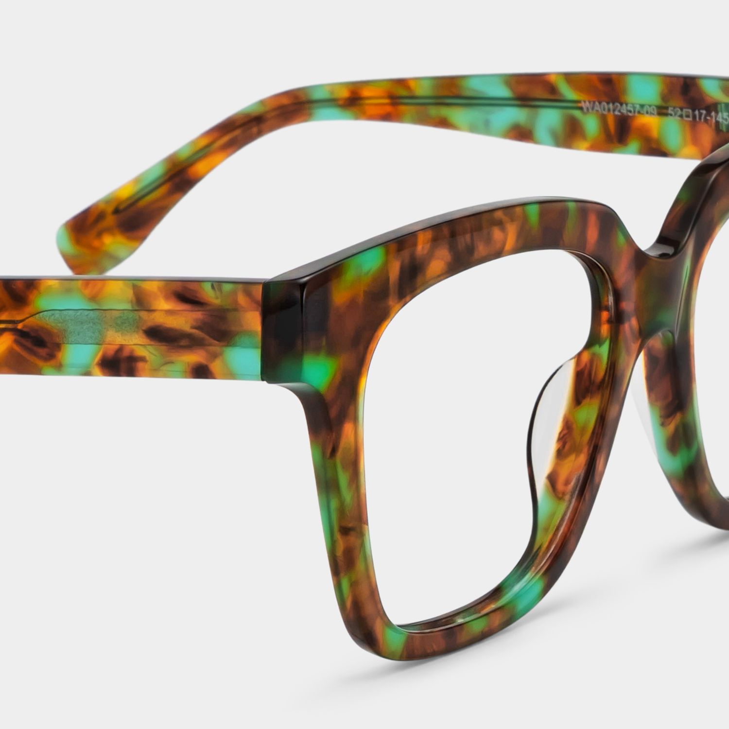 Xion Green-Tortoise Square Frames Glasses | ZEELOOL UK4