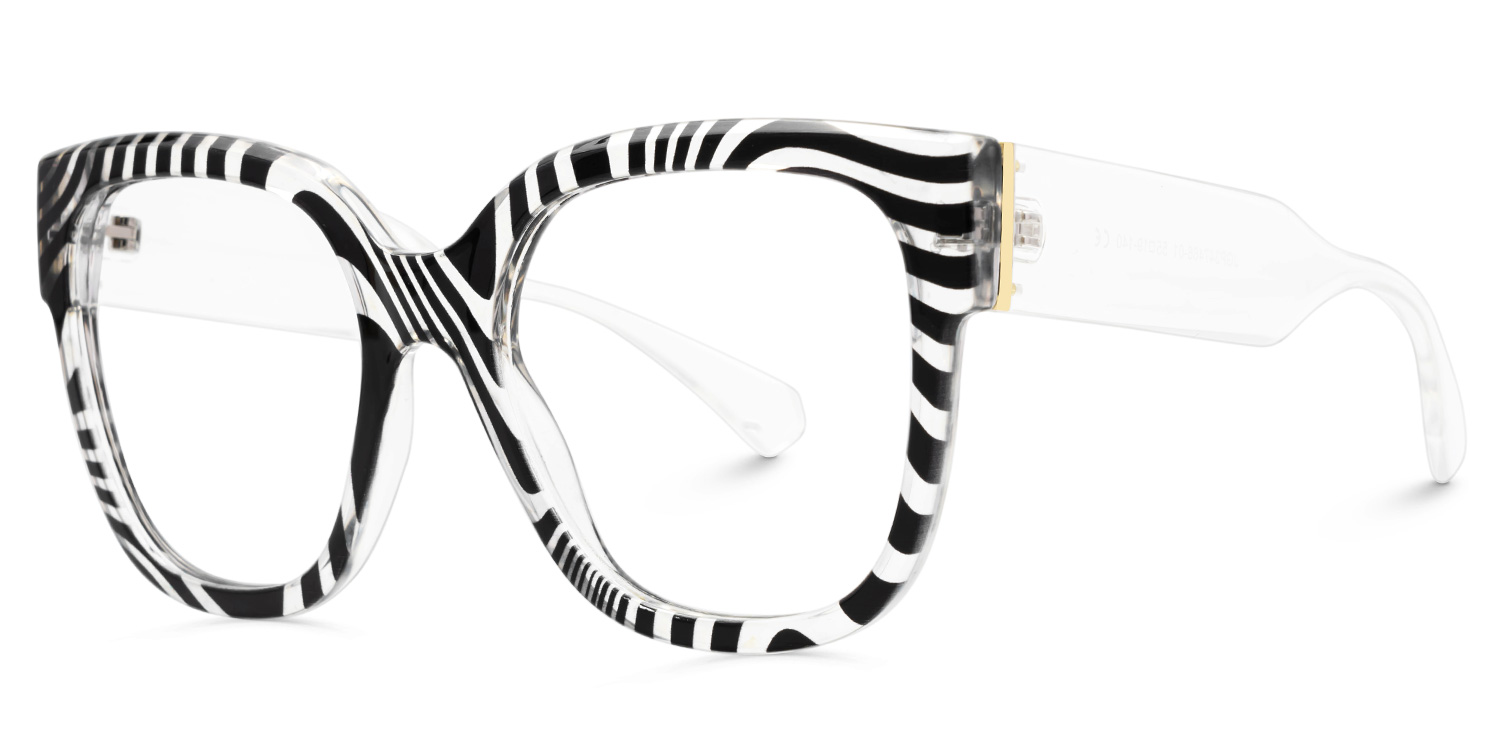 Reineke Square Zebra Print Glasses1