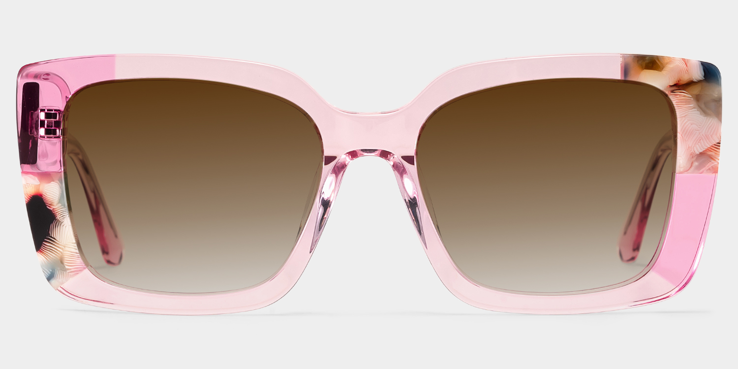 Palma Square Pink Sunglasses0