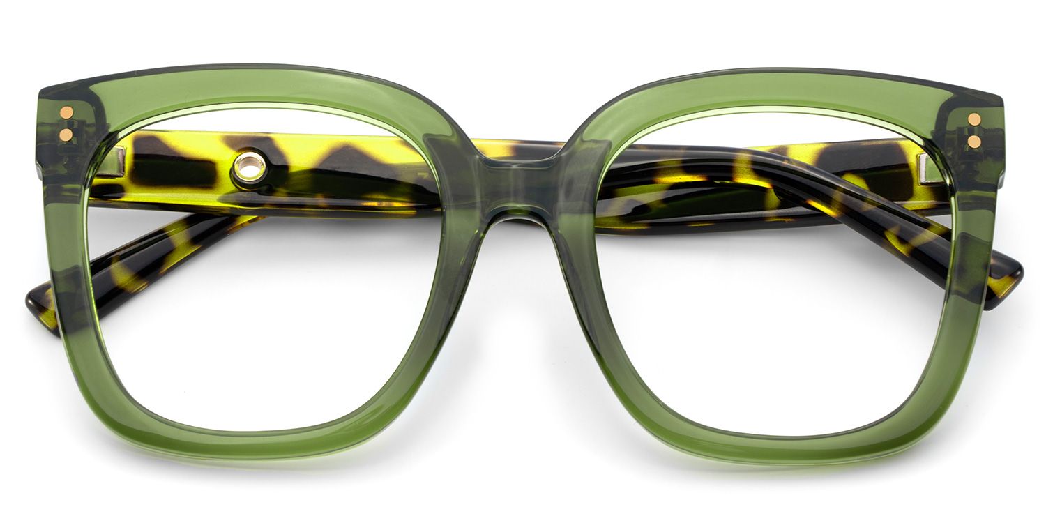Women's Green Glasses With Square Shape3