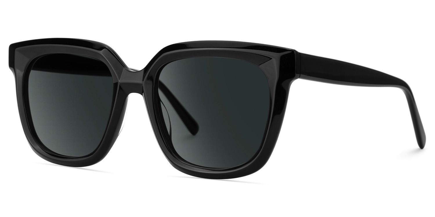 Lark Black Frame Sunglasses with Square Style | ZEELOOL UK2