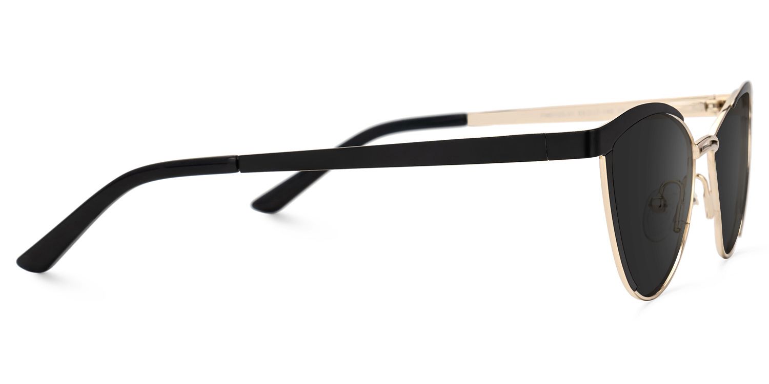 Sydney Cat Eye Black Sunglasses | ZEELOOL UK2