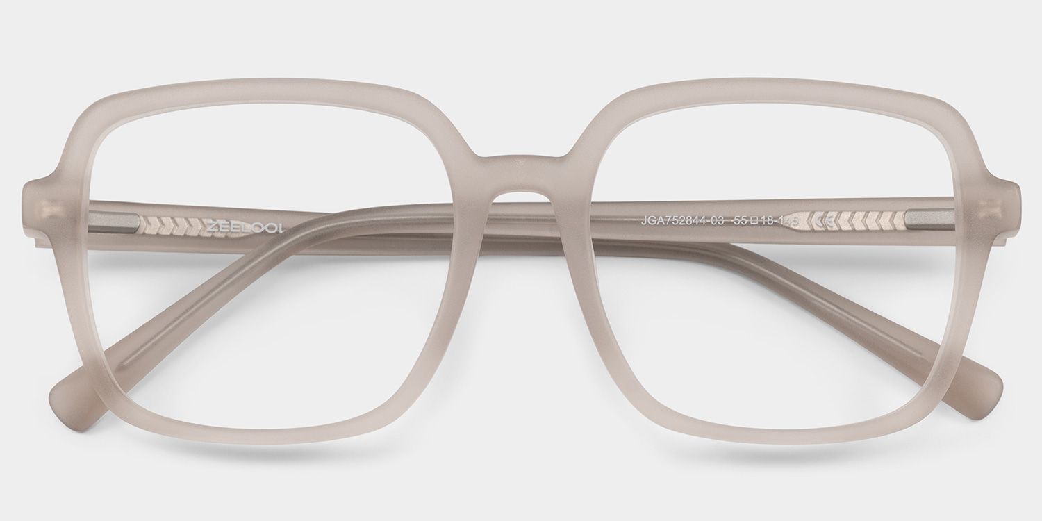 Kenneth Khaki Square Glasses for Ladies | ZEELOOL1