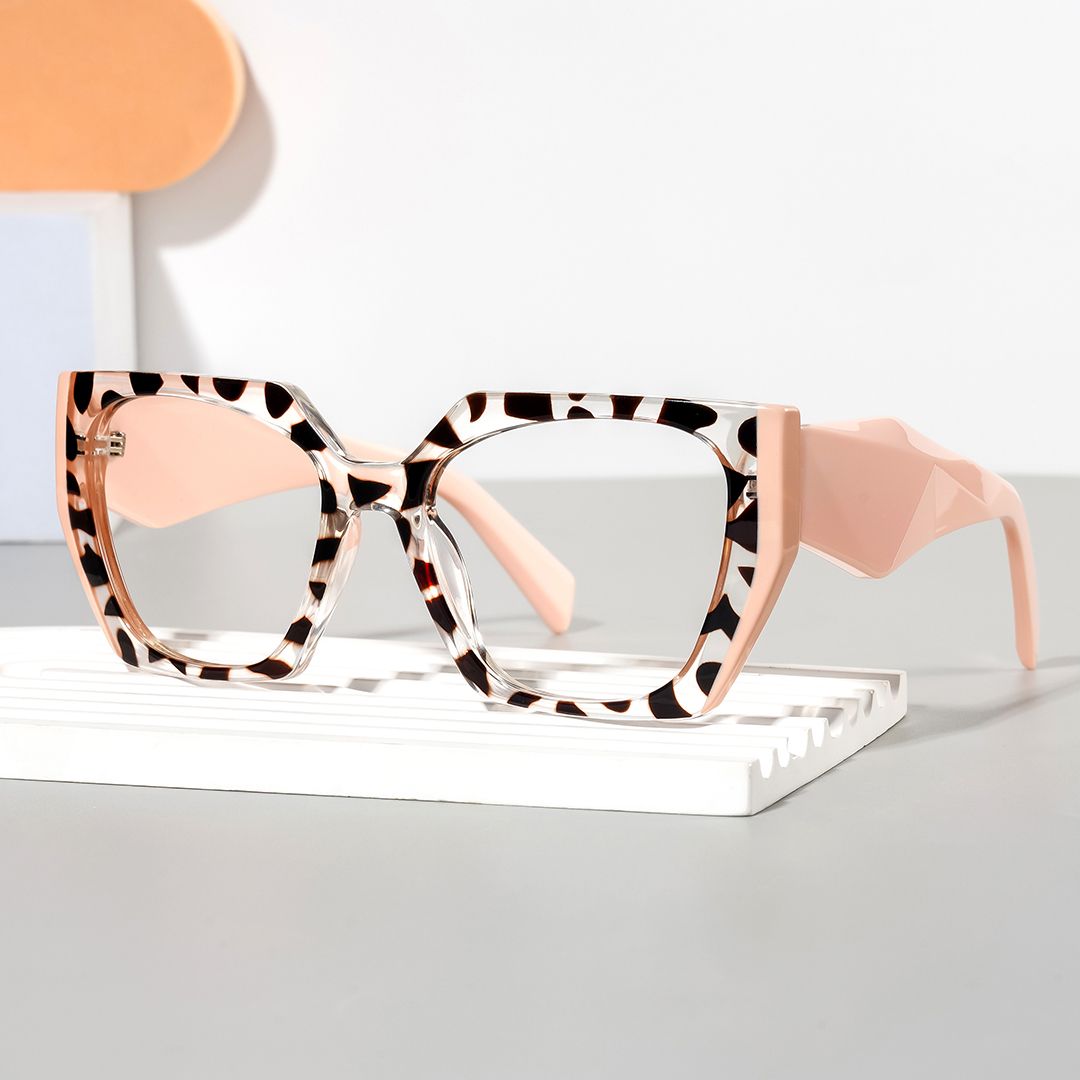 Affordable Dark Havana Hexagon Shaped Prescription Glasses0