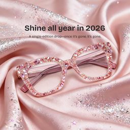 Renata Square Pink Glasses0