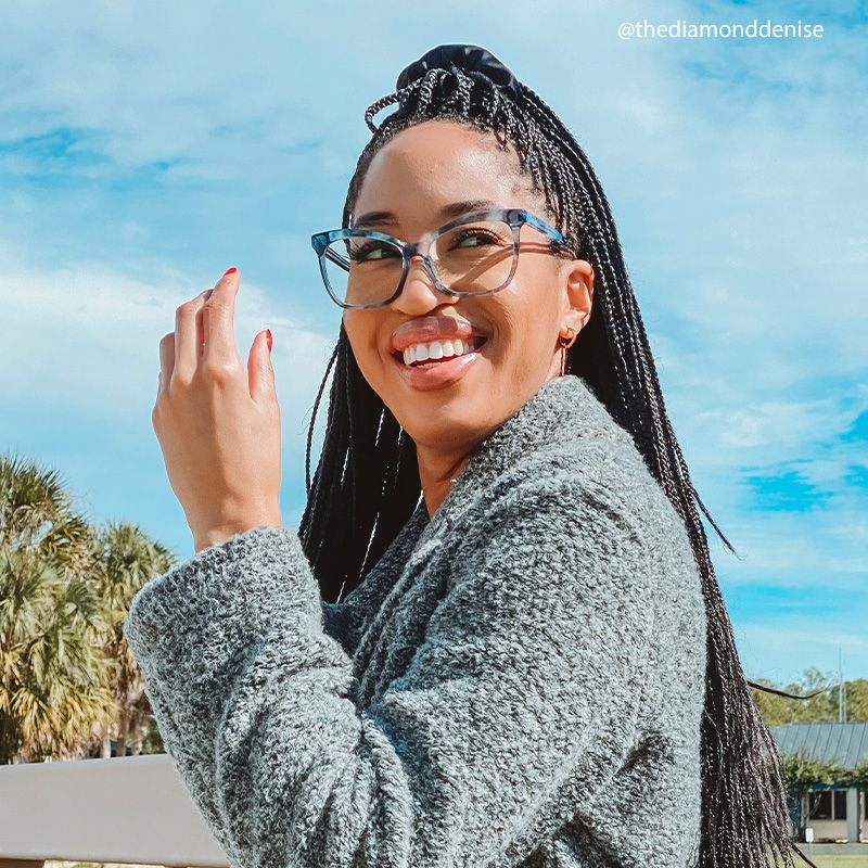 Richardson Cateye Blue Glasses | ZEELOOL UK5