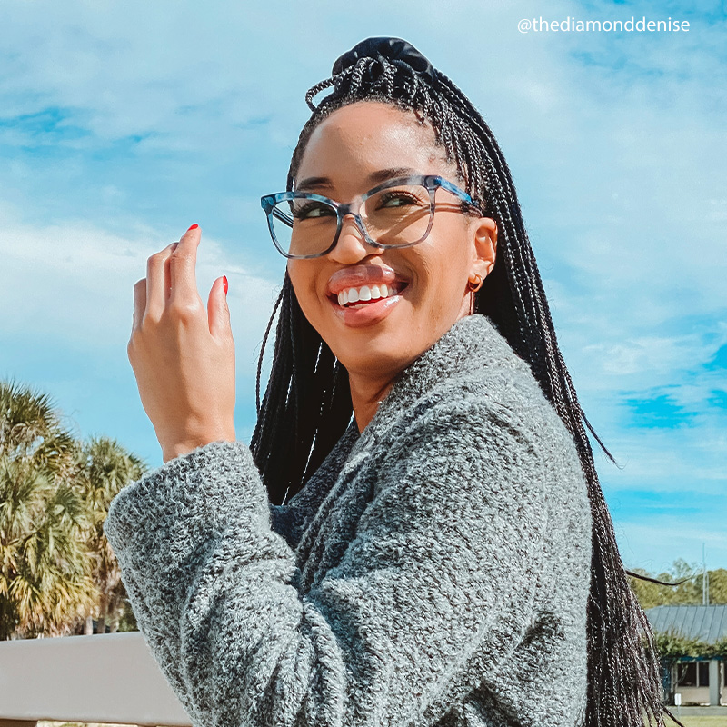 Richardson Cateye Blue Glasses | ZEELOOL UK5