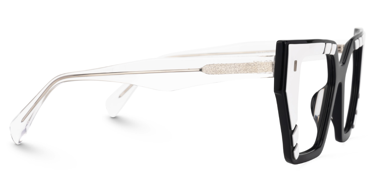 Amarys Designer Eyeglasses in Cateye White Frame2