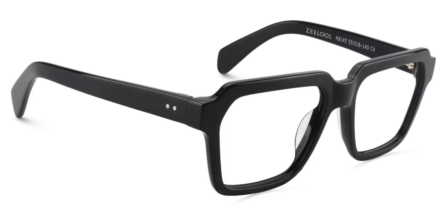 Square Black Glasses | ZEELOOL UK3