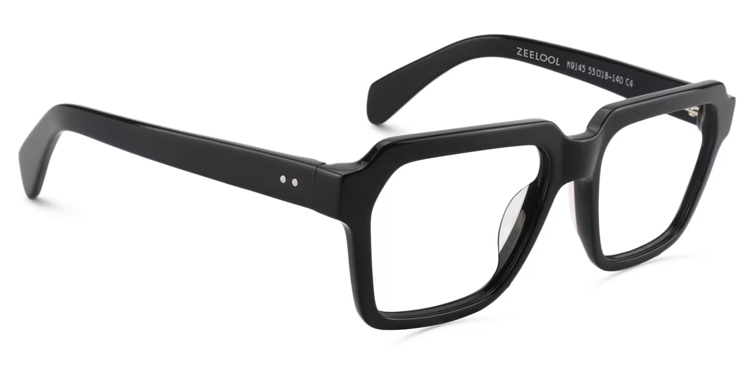 Cally Square Black Glasses3