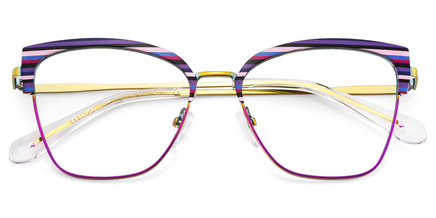 Harley Browline Purple Color Frame Glasses for Women | ZEELOOL UK2