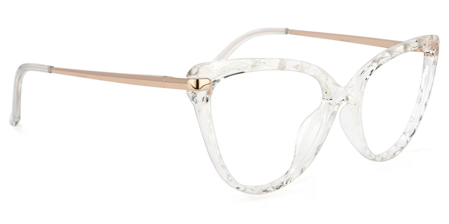 Lucas Cat Eye Glasses with Clear Frames | ZEELOOL UK2