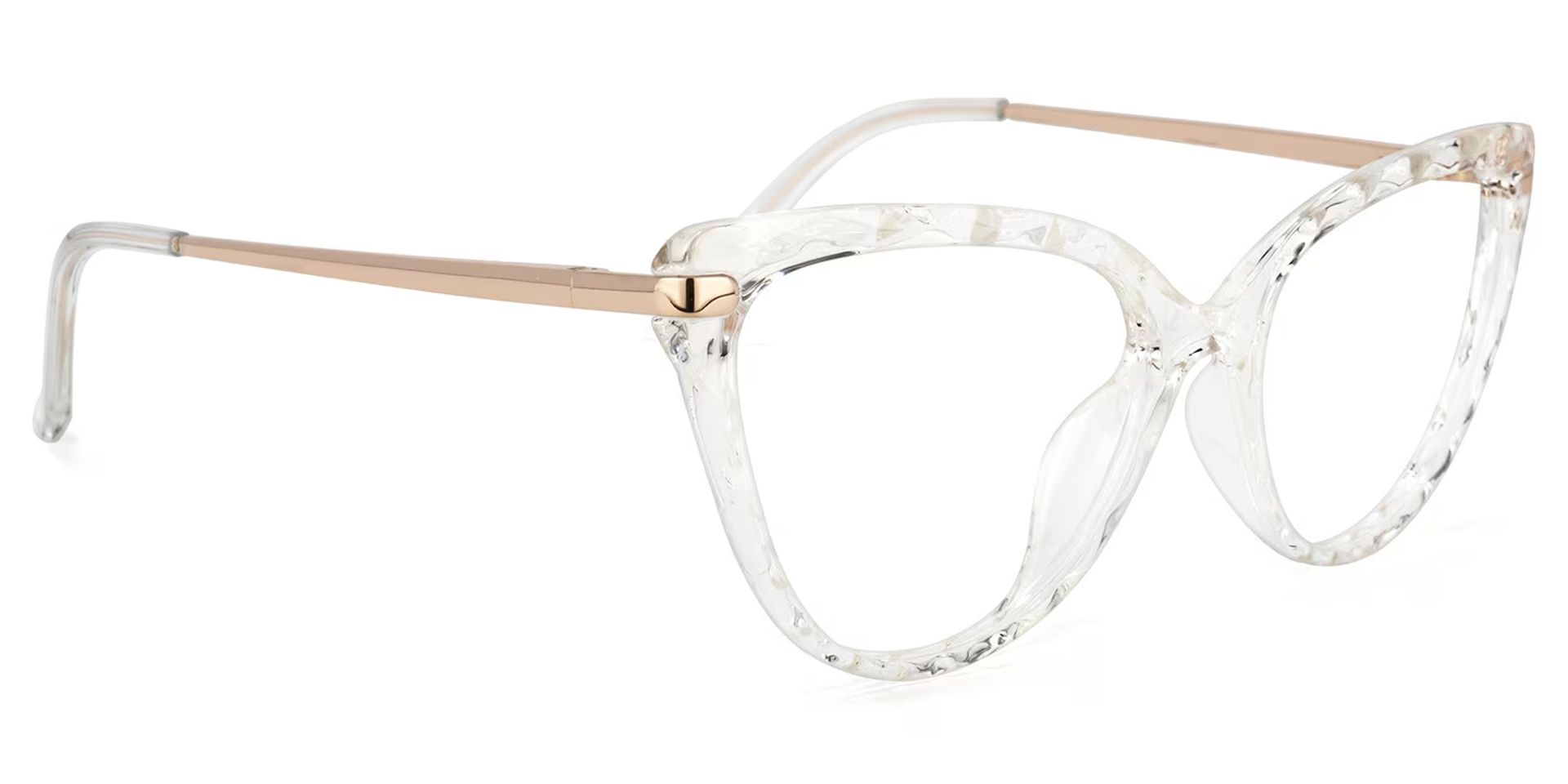 Lucas Cat Eye Glasses with Clear Frames | ZEELOOL UK2