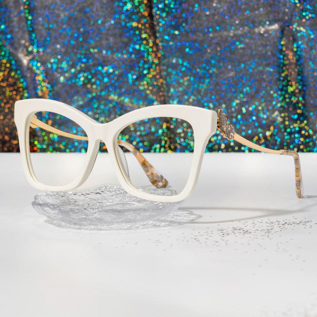 Elida Big White Glasses on sale | ZEELOOL UK0