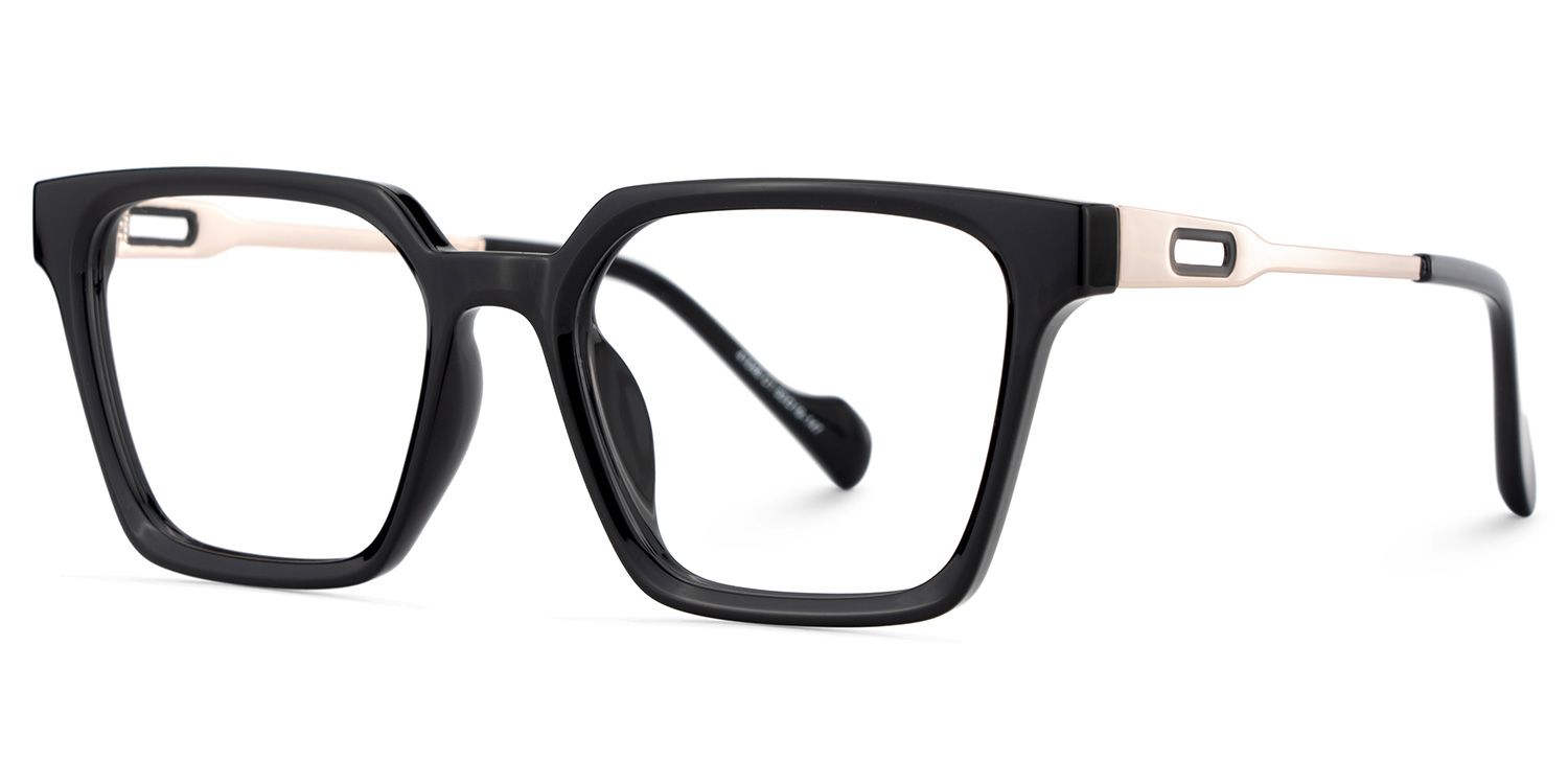 Mabel Eyeglasses in Square Black Frame | Zeelool3
