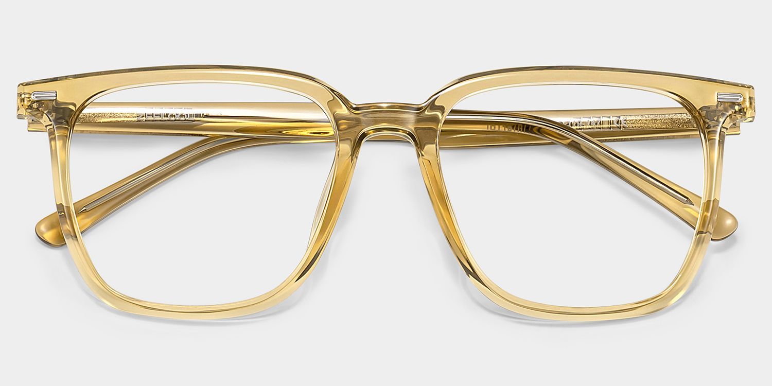 Jude Clear Beige Glasses with Square Frames | ZEELOOL1
