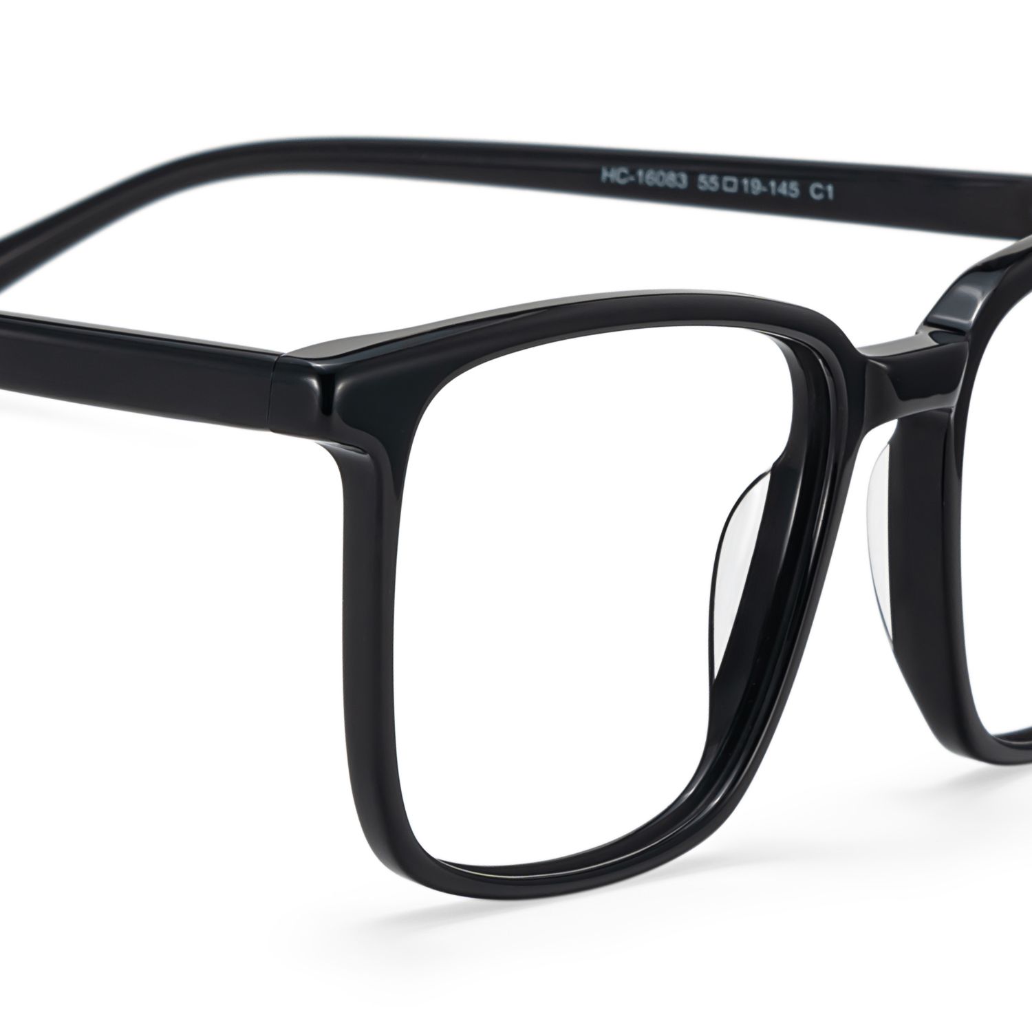 Rectangle Black Eyeglasses- Aidan Acetate Frame Glasses6