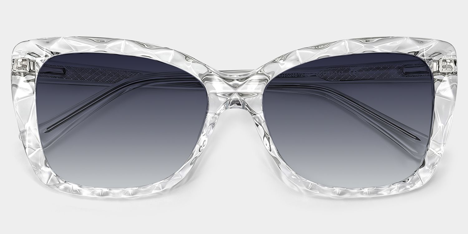 Edna Rectangle Clear Sunglasses for Women & Men | ZEELOOL UK1