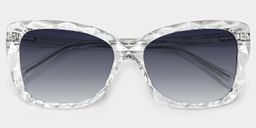 Edna Clear Rectangle Sunglasses1